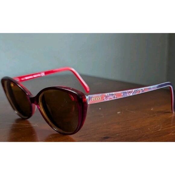 Emilio Pucci Sunglasses EP 5031-3 071 52-15-140 Cat Eye Red Printed Frames Women
